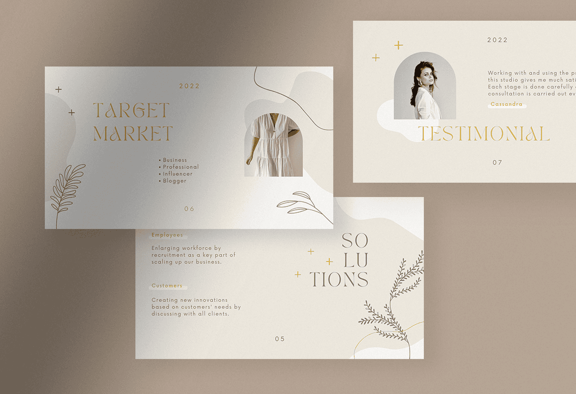 Soft Abstract Pitch Deck Presentation Canva