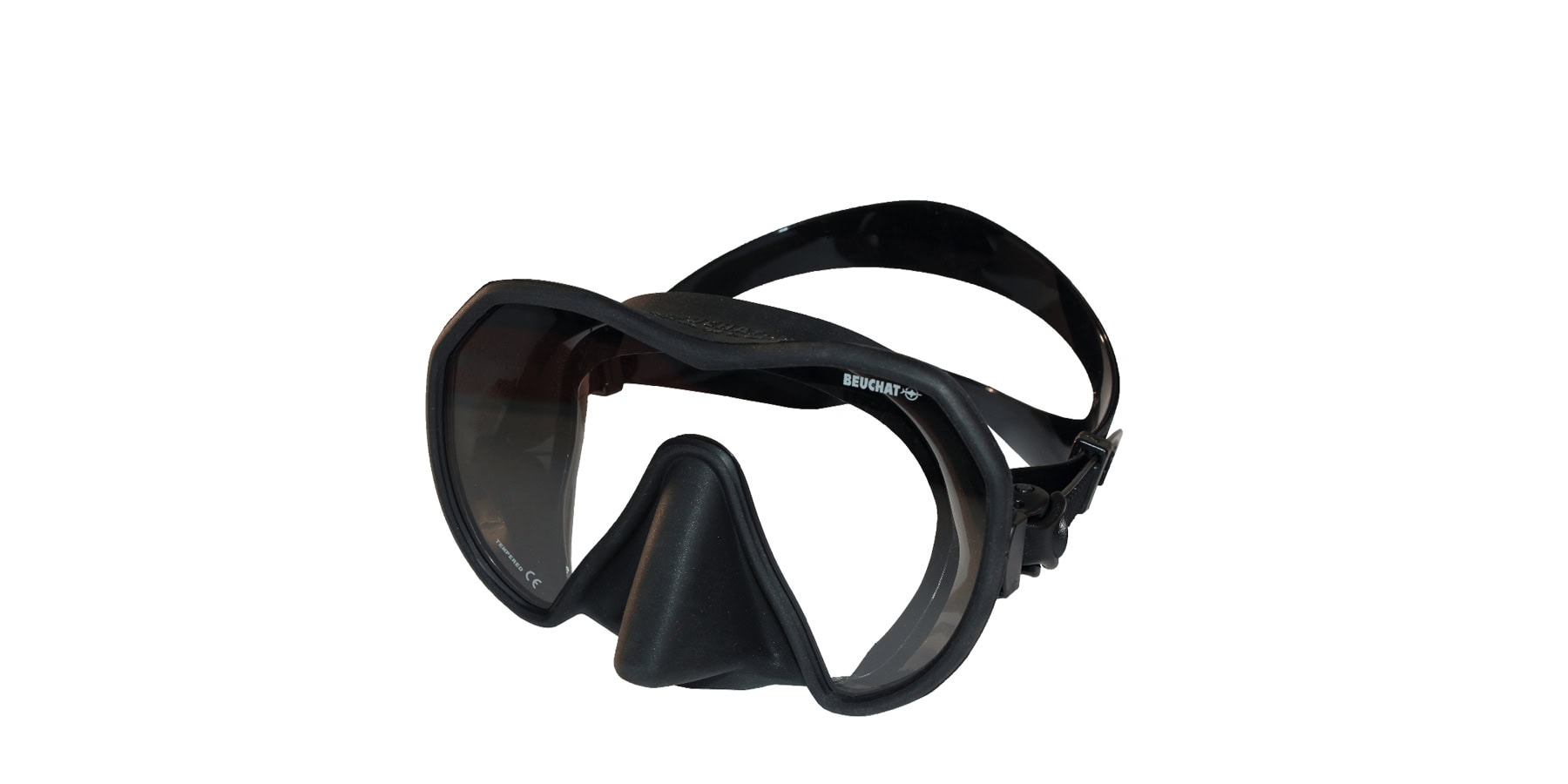 Masque de plongée noir pour explorer les merveilles du monde sous-marin.