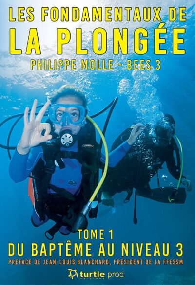 Deux plongeurs explorent sereinement les profondeurs marines, illustrant l'art du baptême de plongée. 🌊 #Plongée