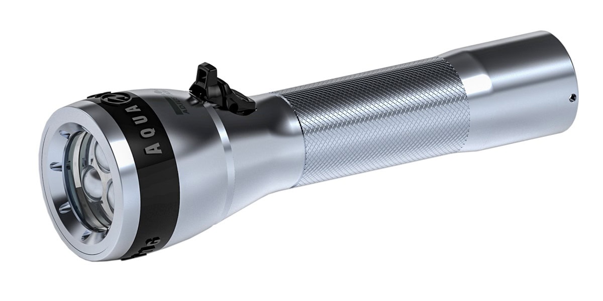 Lampe sous-marine étanche, idéale pour explorer les fonds marins en toute sécurité.