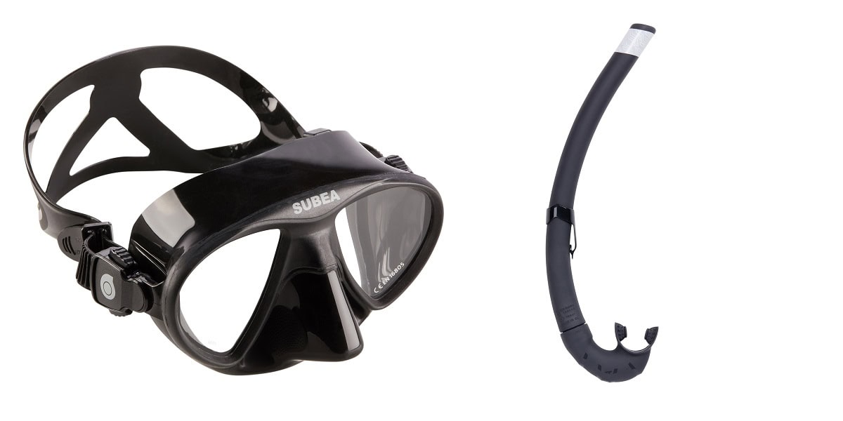 Masque de plongée et tuba Subea pour explorer le monde sous-marin avec confort.