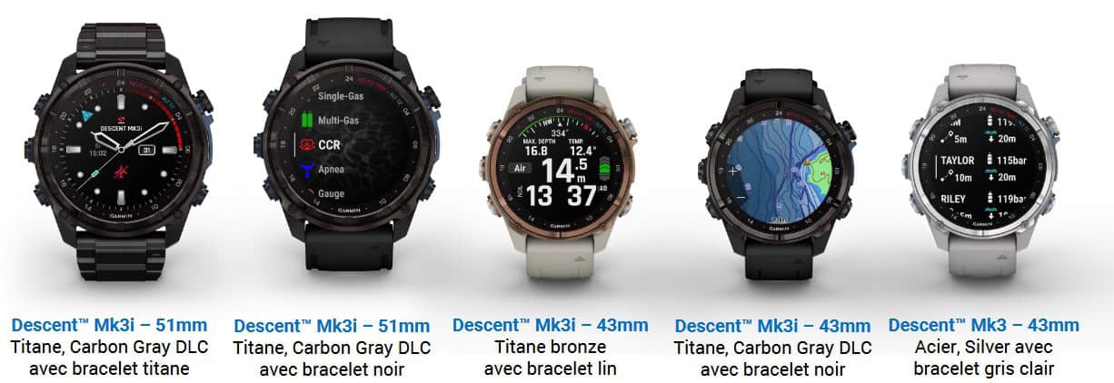 Mk3 Descent Garmin Modeles
