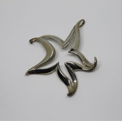 Un pendentif étoile de mer en argent évoque l'élégance et la fascination de l'exploration sous-marine.