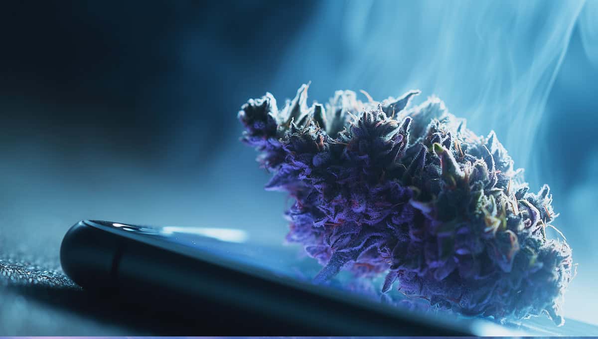 How to subscribe to weed delivery online visual with smartphone and weed box