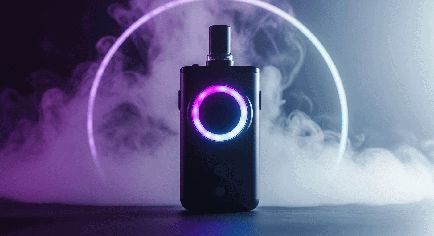 A high-tech Electronic Dab Rig with digital temperature settings and a glass bubbler attachment.