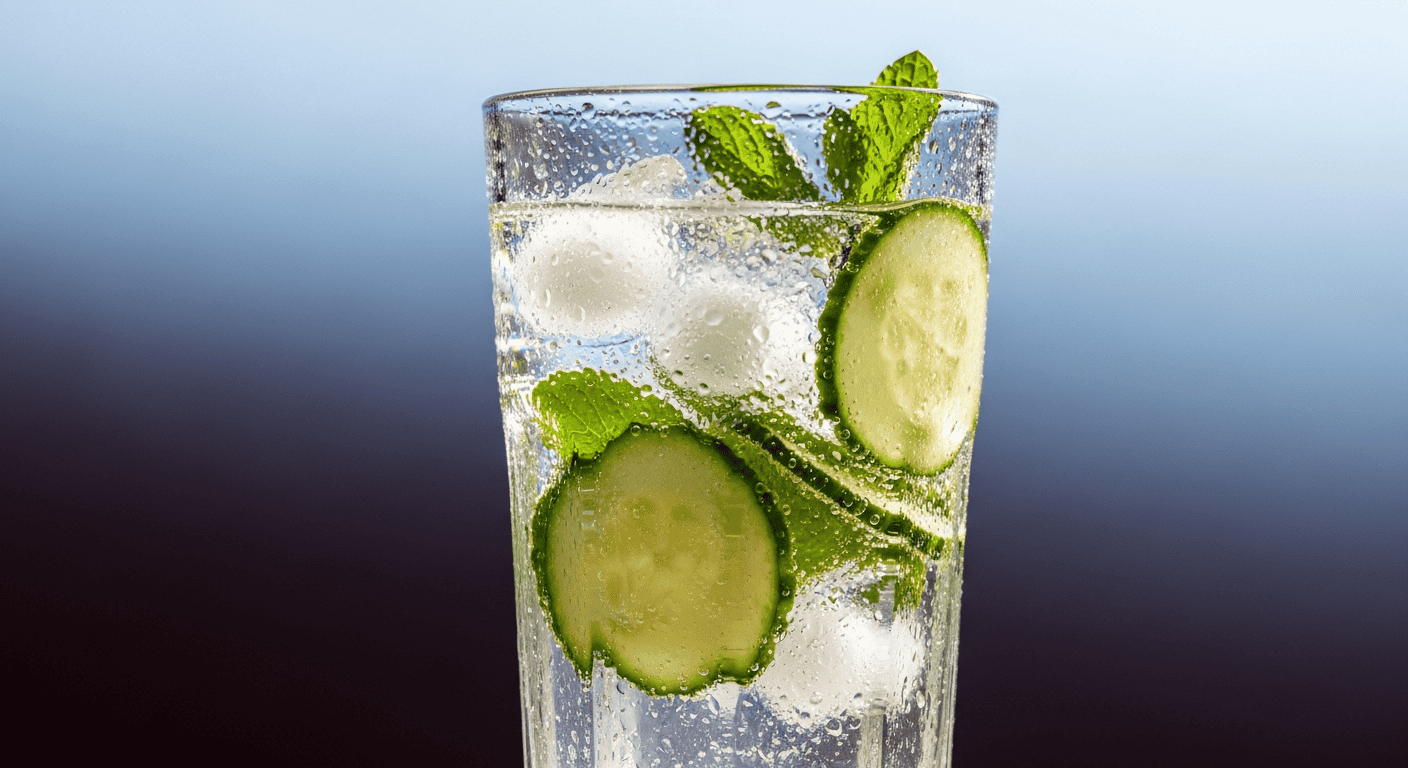 A refreshing glass of water and hydrating lozenges used to Cure Cottonmouth fast.