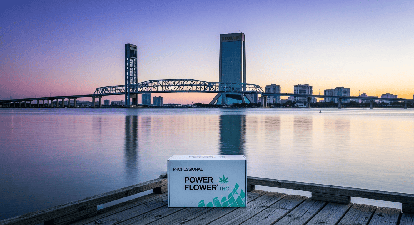 A legal cannabis package being delivered as part of a Weed Delivery Jacksonville service.