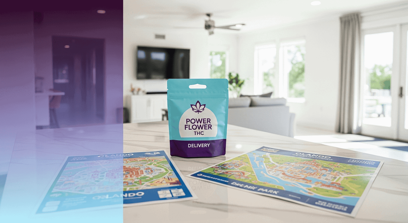 A professional courier providing Weed Delivery Orlando services near central Florida attractions.