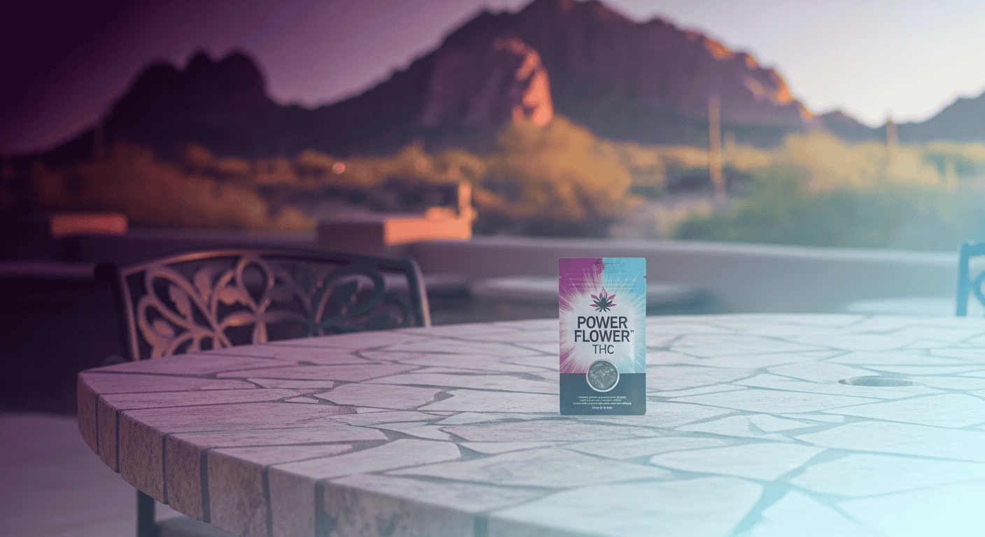 A heat-safe delivery bag used for Weed Delivery Phoenix in the Arizona desert.