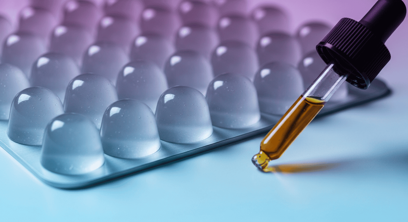 An emulsification process showing the addition of lecithin to create potent Soy Lecithin Edibles.
