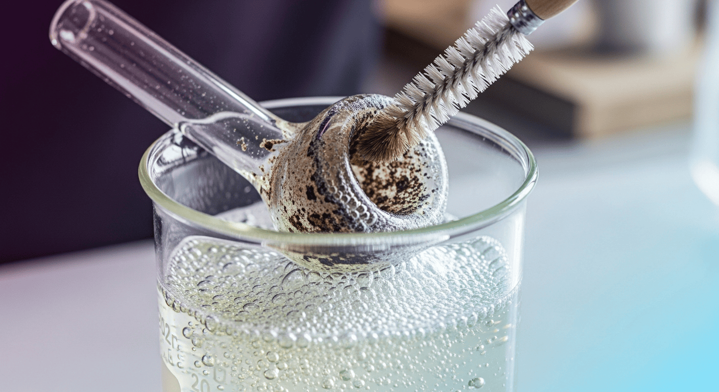 A sparkling, freshly washed hand pipe to show a Clean Glass Pipe.