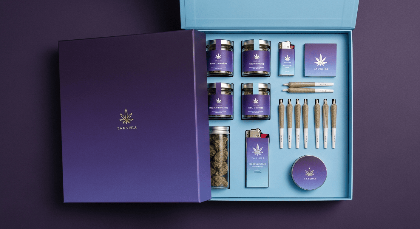 A monthly delivery of assorted cannabis in a Weed Subscription Box.