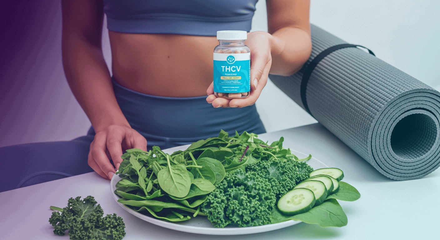 A diagram showing the metabolic and weight-loss THCV Benefits.