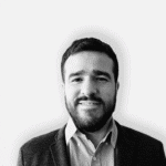 Portrait of Federico B. from Reality Capture Experts in black and white.