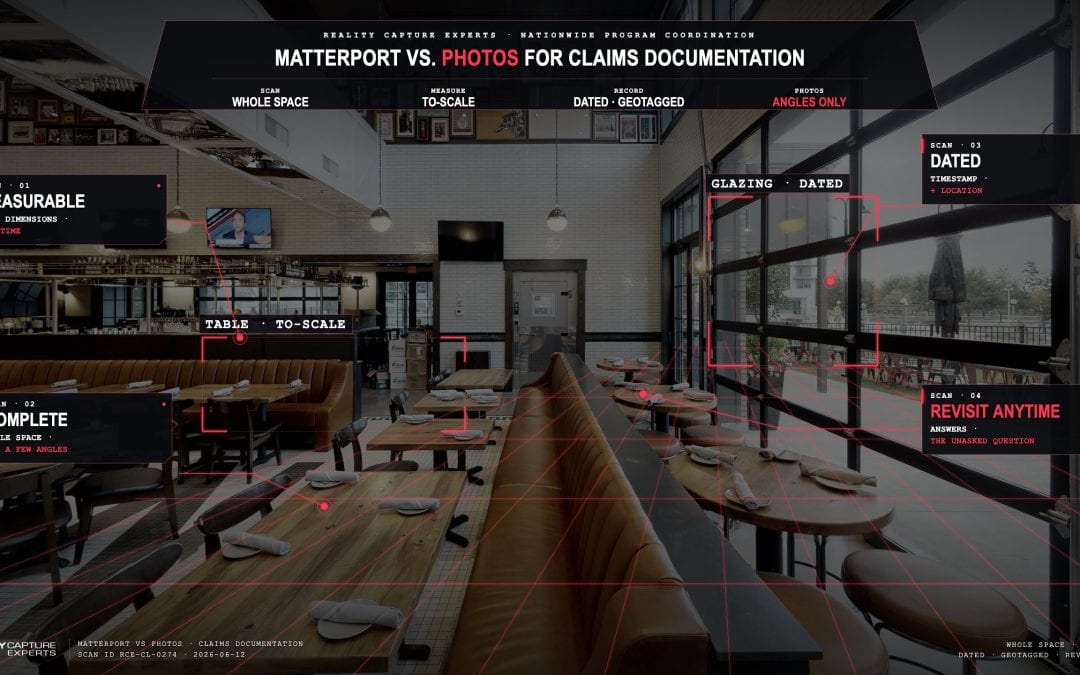 Interior restaurant scanned with 3D reality capture technology.