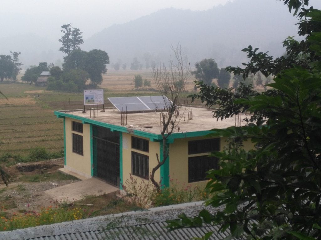 Solar panels on the health post