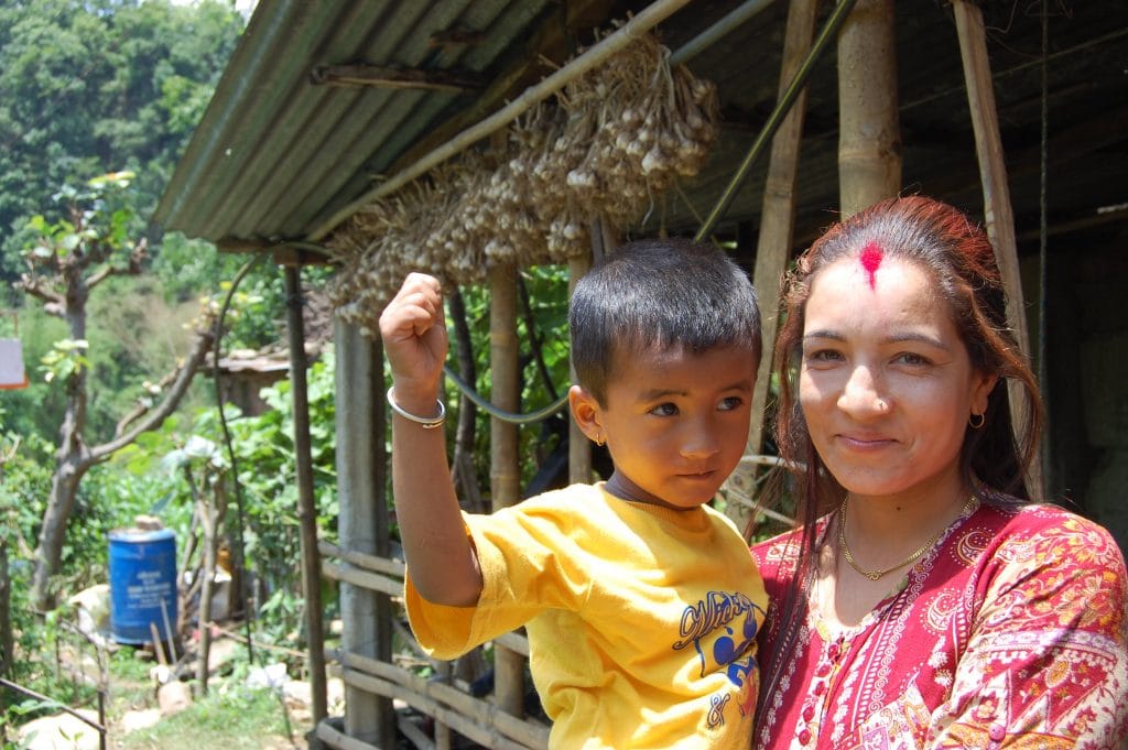 A Nepalese mother and child in Achham District. 