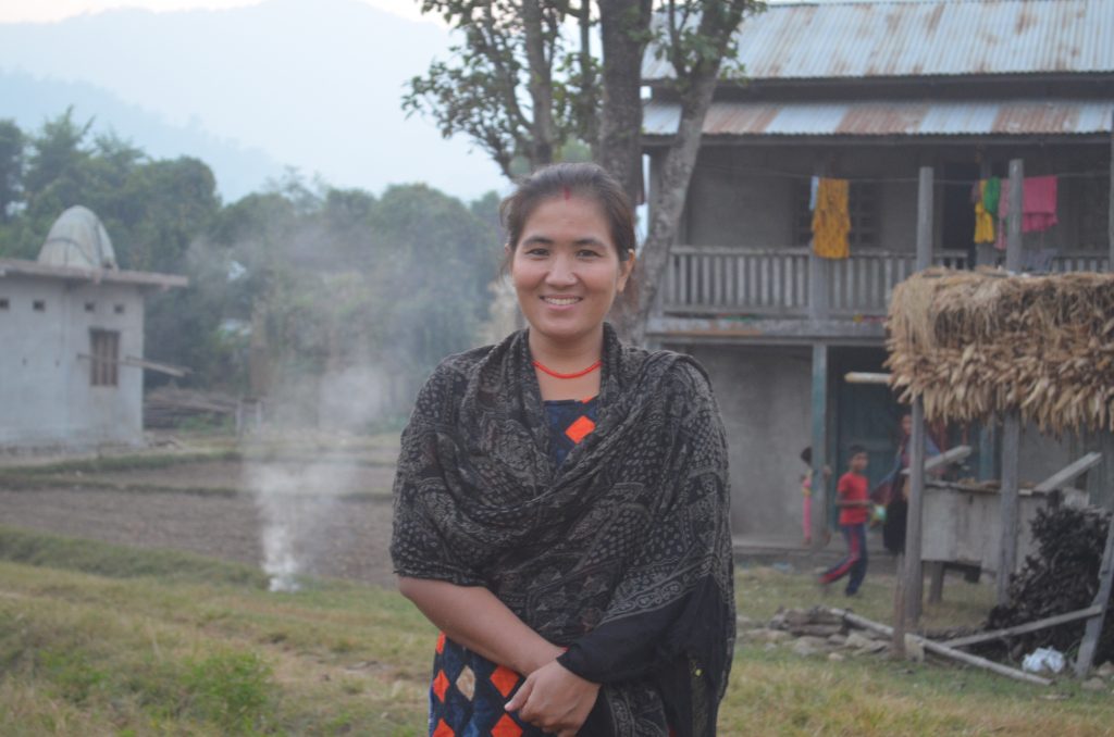 A Nepalese woman in her village in Northern Bardia. 