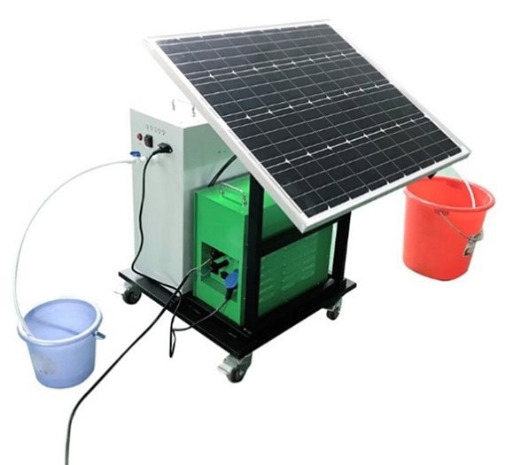 A solar-powered water filter