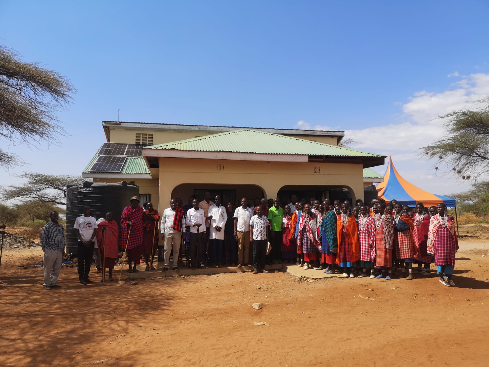 Newly-installed solar panels on the roof of Torosei Clinic