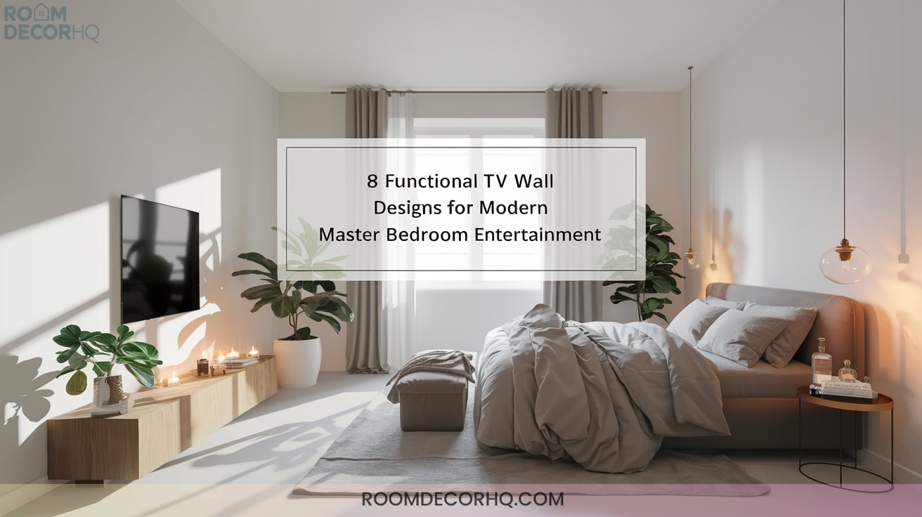 27 8 Functional TV Wall Designs For Modern Master Bedroom Entertainment