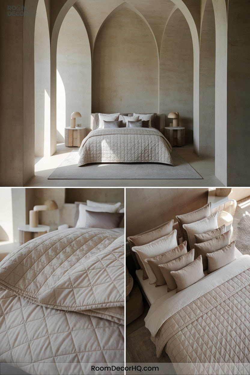3 Quilted Coverlets For Visual Interest