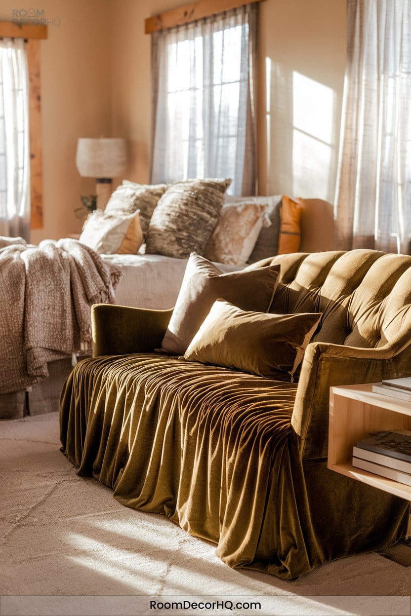 5 Vintage Velvet Couch