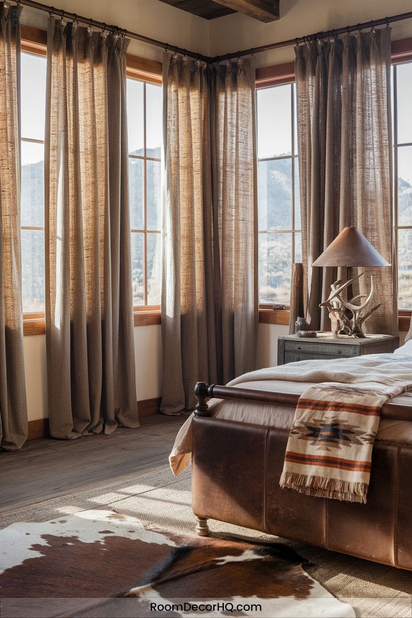 10 Burlap Or Canvas Curtains