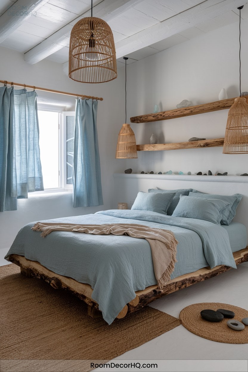 10 Integrating Natural Materials With Blue