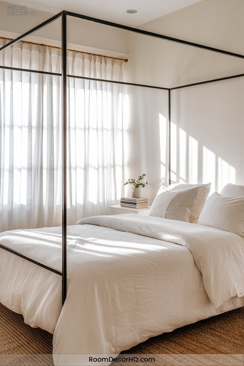 10 Simplifying Design With Black Iron Beds