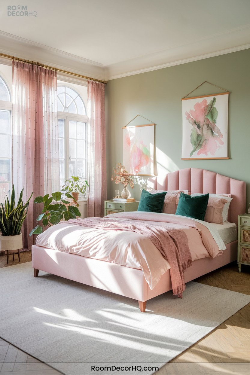 11 Refreshing Look With Pink And Green Combinations