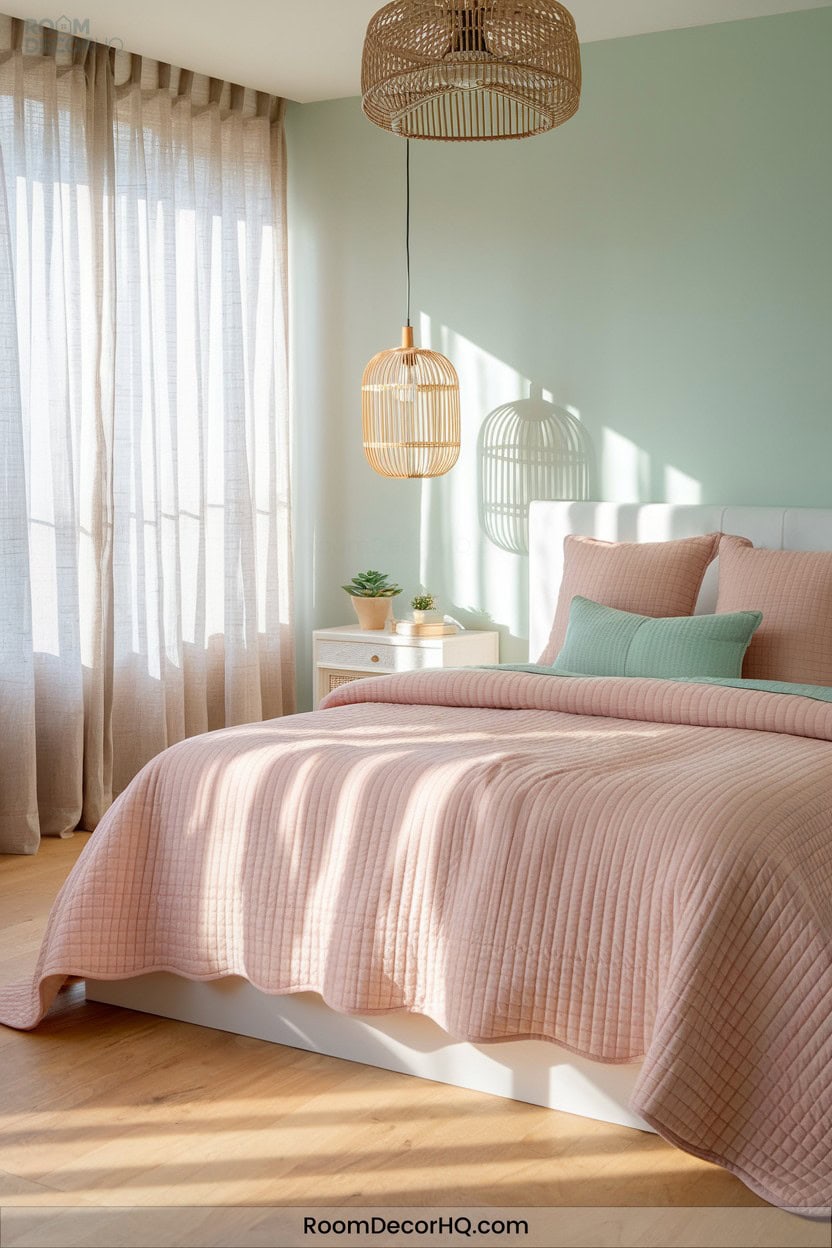 1 Soft Pink And Mint Green Harmony