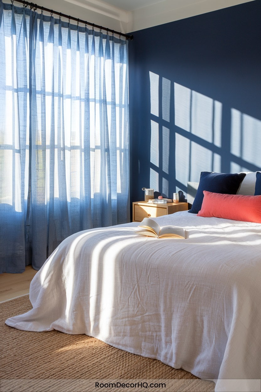 2 Sky Blue Walls And Contrasting Textiles