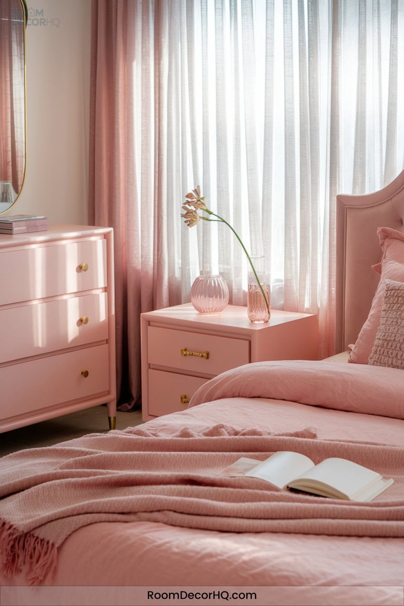 4 Achieving Uniformity With Pink Matching Furniture