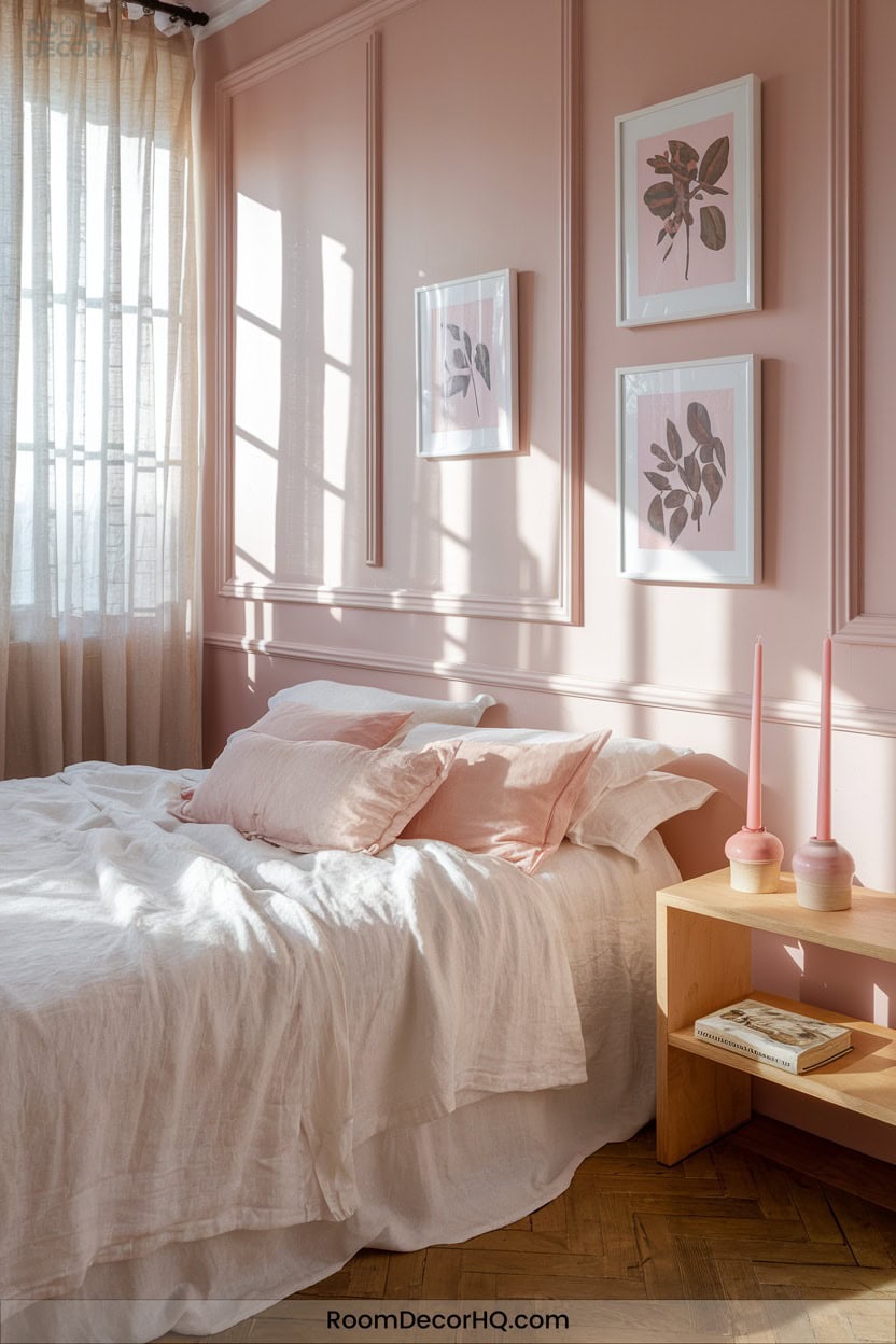 8 Delicate Enhancements With Pink Candles And Artwork