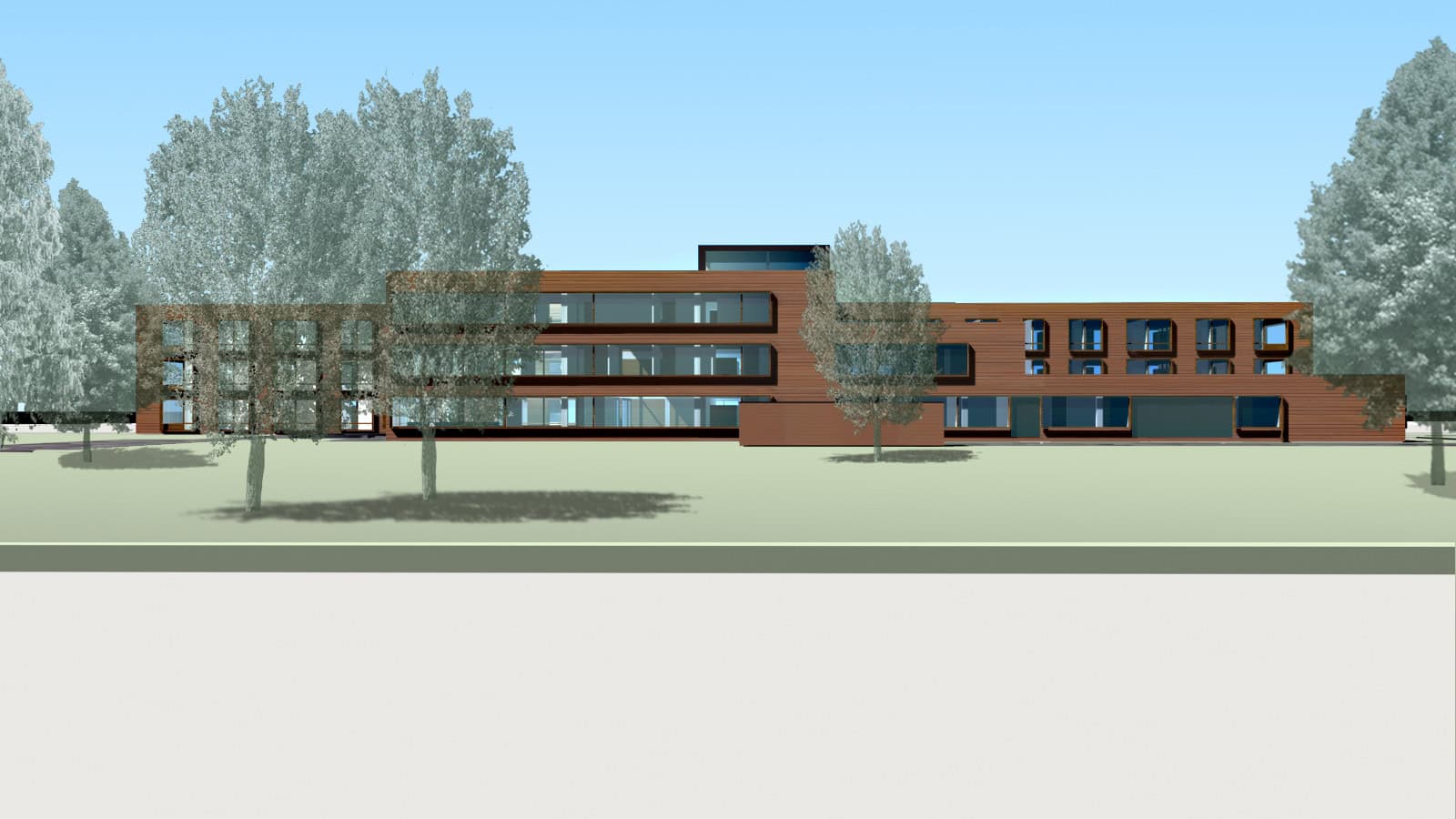 <p>© RUNSER / PRANTL architekten, Landespensionisten- und Pflegeheim, 3830 Waidhofen/Thaya, Niederösterreich, Österreich, Wettbewerb, 2002, Wohnhaus, Pflegeheim, Betreutes Wohnen, Senioren</p>