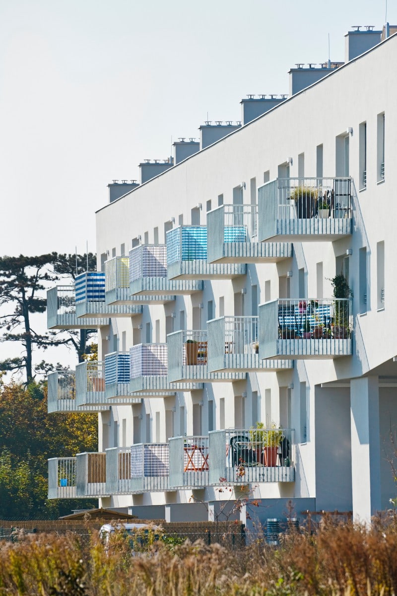 © RUNSER / PRANTL architekten, Niedrigstenergie Wohnhausanlage, 2700 Wiener Neustadt, Niederösterreich, Österreich, 2011, Niedrigstenergie Wohnhausanlage, Fotograf Rupert Steiner