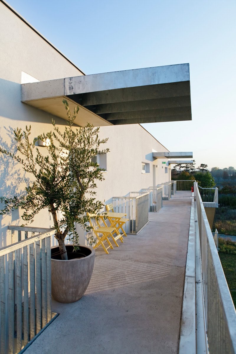 © RUNSER / PRANTL architekten, Niedrigstenergie Wohnhausanlage, 2700 Wiener Neustadt, Niederösterreich, Österreich, 2011, Niedrigstenergie Wohnhausanlage, Fotograf Rupert Steiner