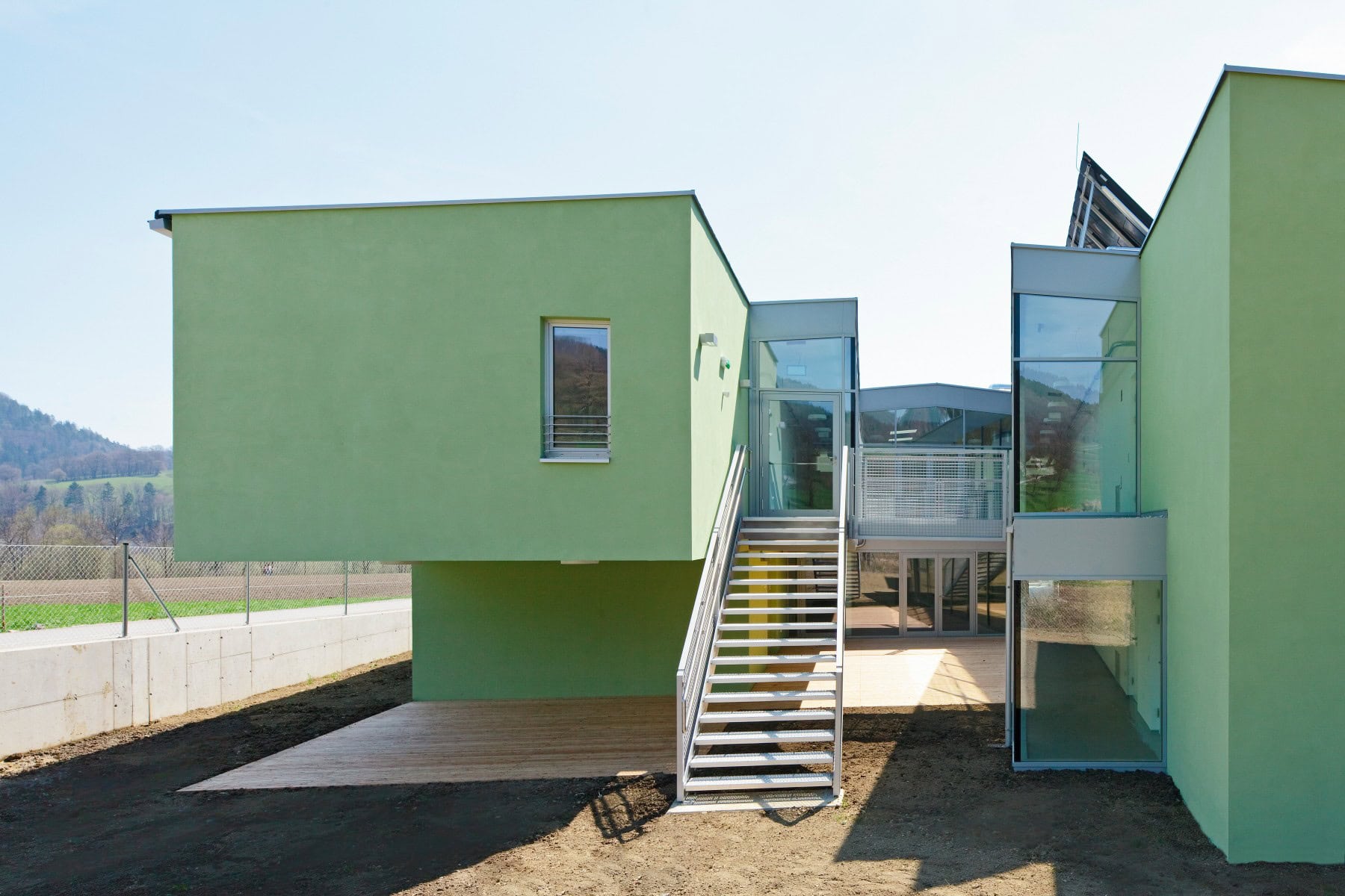 <p>© RUNSER / PRANTL architekten, Niedrigstenergie Wohnhaus für Menschen mit Behinderungen, 3204 Kirchberg/Pielach, Niederösterreich, Österreich, 2013, Wohnhaus, Betreutes Wohnen, Fotograf Rupert Steiner</p>