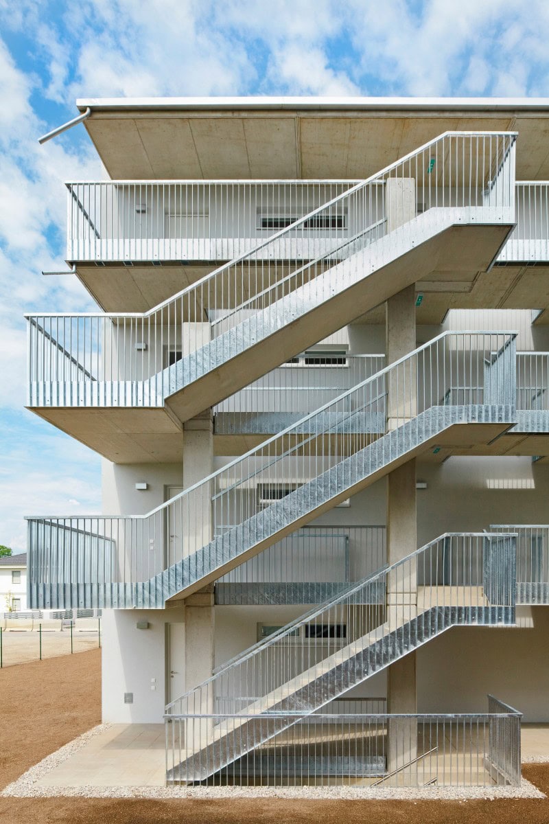 © RUNSER / PRANTL architekten, Niedrigstenergie Wohnhausanlage, 2700 Wiener Neustadt, Niederösterreich, Österreich, 2011, Niedrigstenergie Wohnhausanlage, Fotograf Rupert Steiner