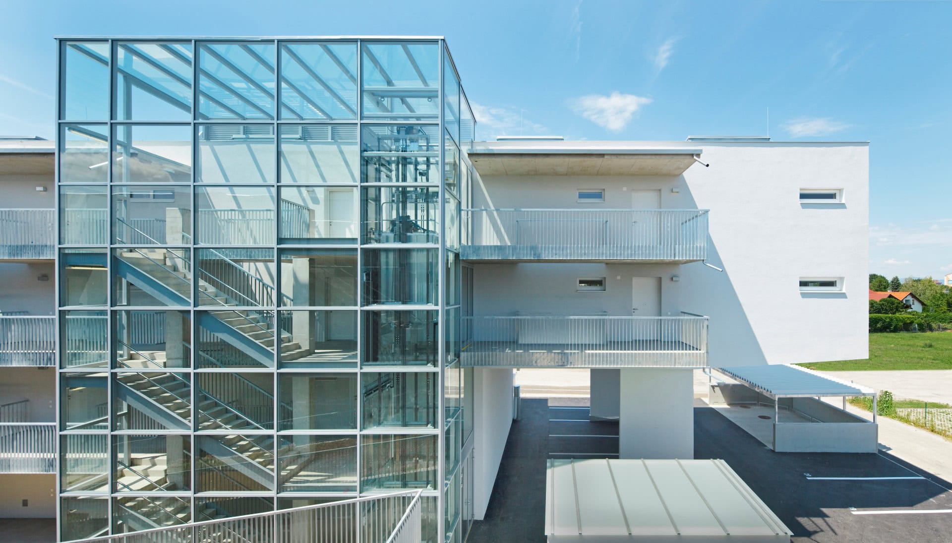 © RUNSER / PRANTL architekten, Niedrigstenergie Wohnhausanlage, 2700 Wiener Neustadt, Niederösterreich, Österreich, 2011, Niedrigstenergie Wohnhausanlage, Fotograf Rupert Steiner