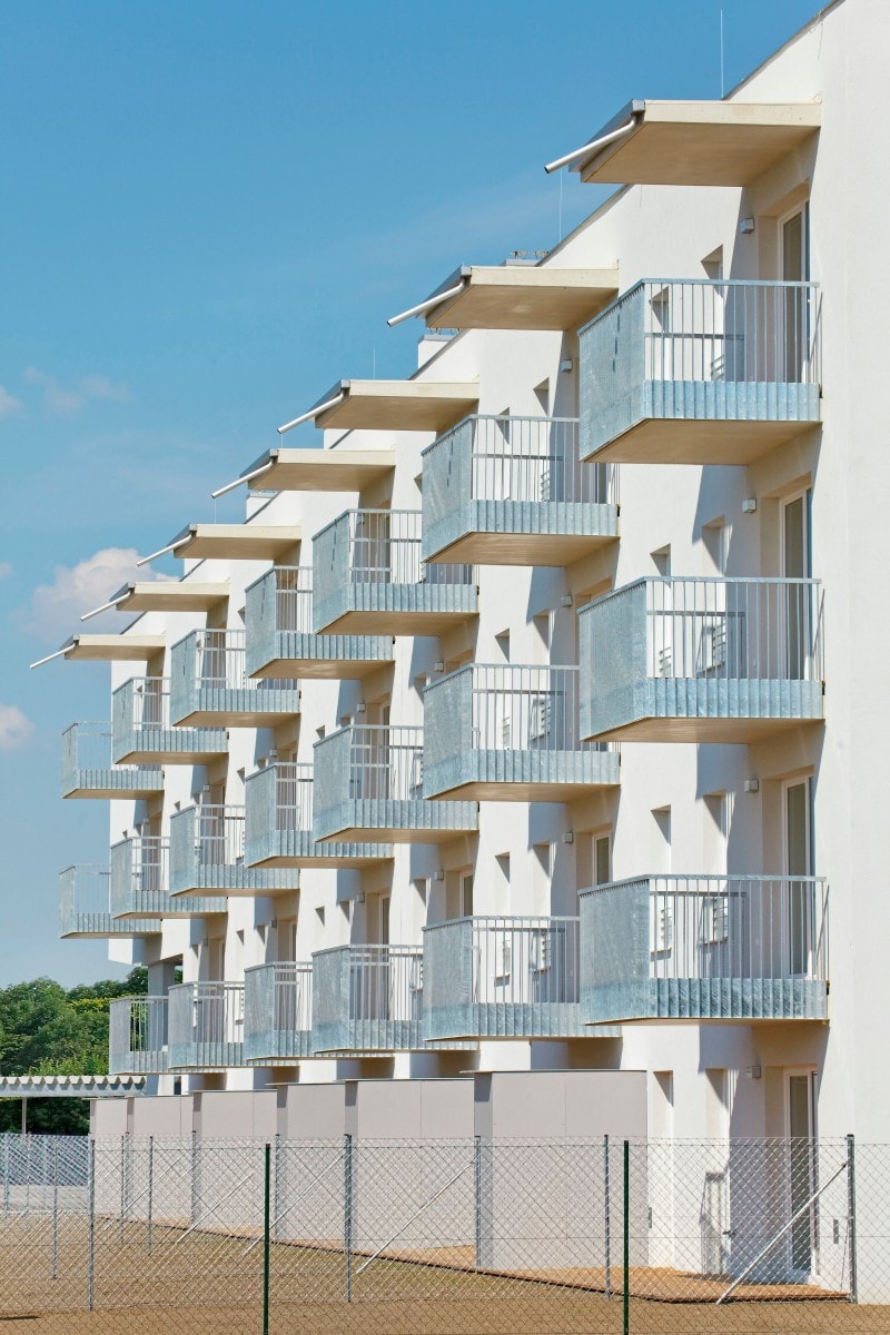 © RUNSER / PRANTL architekten, Niedrigstenergie Wohnhausanlage, 2700 Wiener Neustadt, Niederösterreich, Österreich, 2011, Niedrigstenergie Wohnhausanlage, Fotograf Rupert Steiner