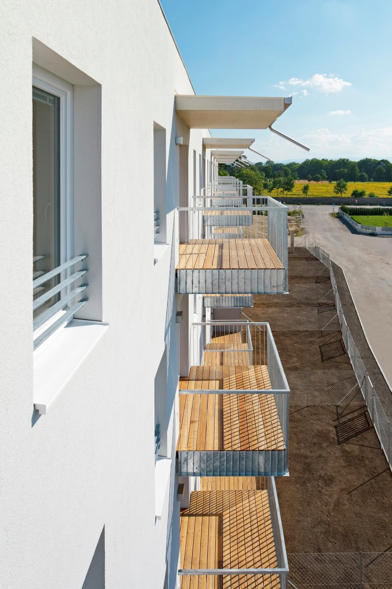 © RUNSER / PRANTL architekten, Niedrigstenergie Wohnhausanlage, 2700 Wiener Neustadt, Niederösterreich, Österreich, 2011, Niedrigstenergie Wohnhausanlage, Fotograf Rupert Steiner
