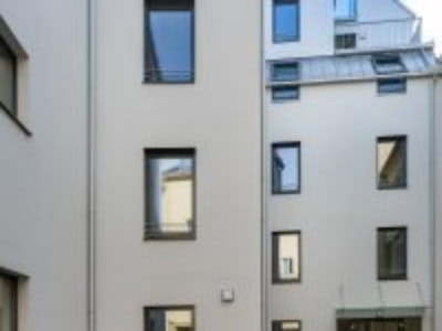 © RUNSER / PRANTL architekten, Niedrigstenergie Wohnhausanlage St.Pölten, 3100 St.Pölten, Linzer Strasse, Niederösterreich, Österreich, 2020, Niedrigstenergie Wohnhausanlage, Fotograf Rupert Steiner <p>