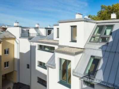 © RUNSER / PRANTL architekten, Niedrigstenergie Wohnhausanlage St.Pölten, 3100 St.Pölten, Linzer Strasse, Niederösterreich, Österreich, 2020, Niedrigstenergie Wohnhausanlage, Fotograf Rupert Steiner <p>