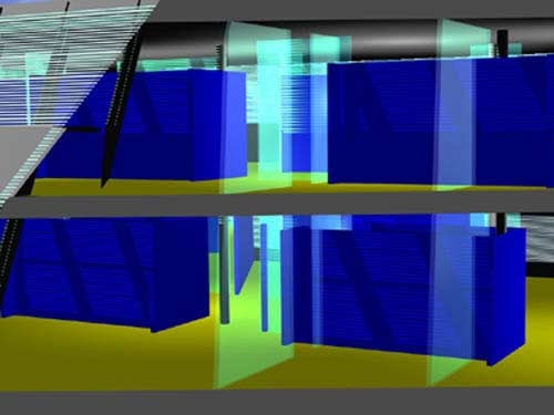 © RUNSER / PRANTL architekten, Erweiterung Bundesamtsgebäude Hetzgasse, 1030 Wien, Österreich, Wettbewerb, 1999, Dachbodenausbau, Bürohaus
