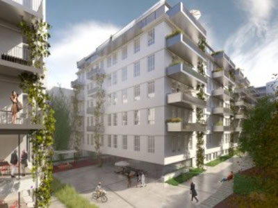 <p>© RUNSER / PRANTL architekten, Siebenbrunnengasse Gutachterverfahren , 1050 Wien, Österreich, Wettbewerb, 2015, Wohnhaus, Bürohaus</p>