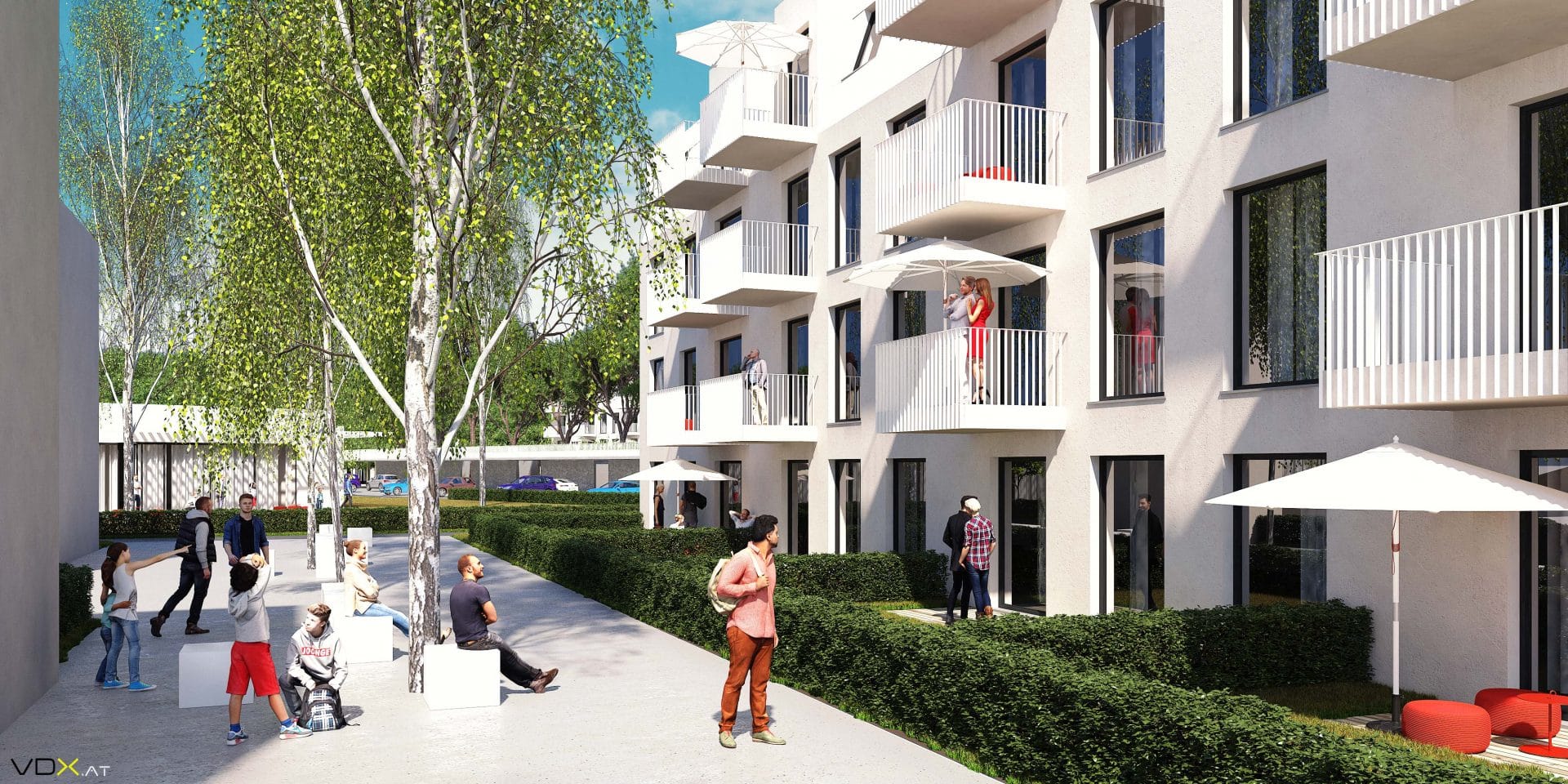 © RUNSER / PRANTL architekten, Passiv Wohnhausanlage, 2700 Wiener Neustadt, Niederösterreich, Österreich, Wettbewerb, 2016, Passiv Wohnhausanlage