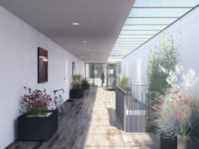 © RUNSER / PRANTL architekten, Südstadtzentrum, 2344 Maria Enzersdorf, Österreich, 2017, Einkaufszentrum, Büro, Ordination, Niedrigstenergie Wohnhausanlage, Betreutes Wohnen, Render: VDX <p>