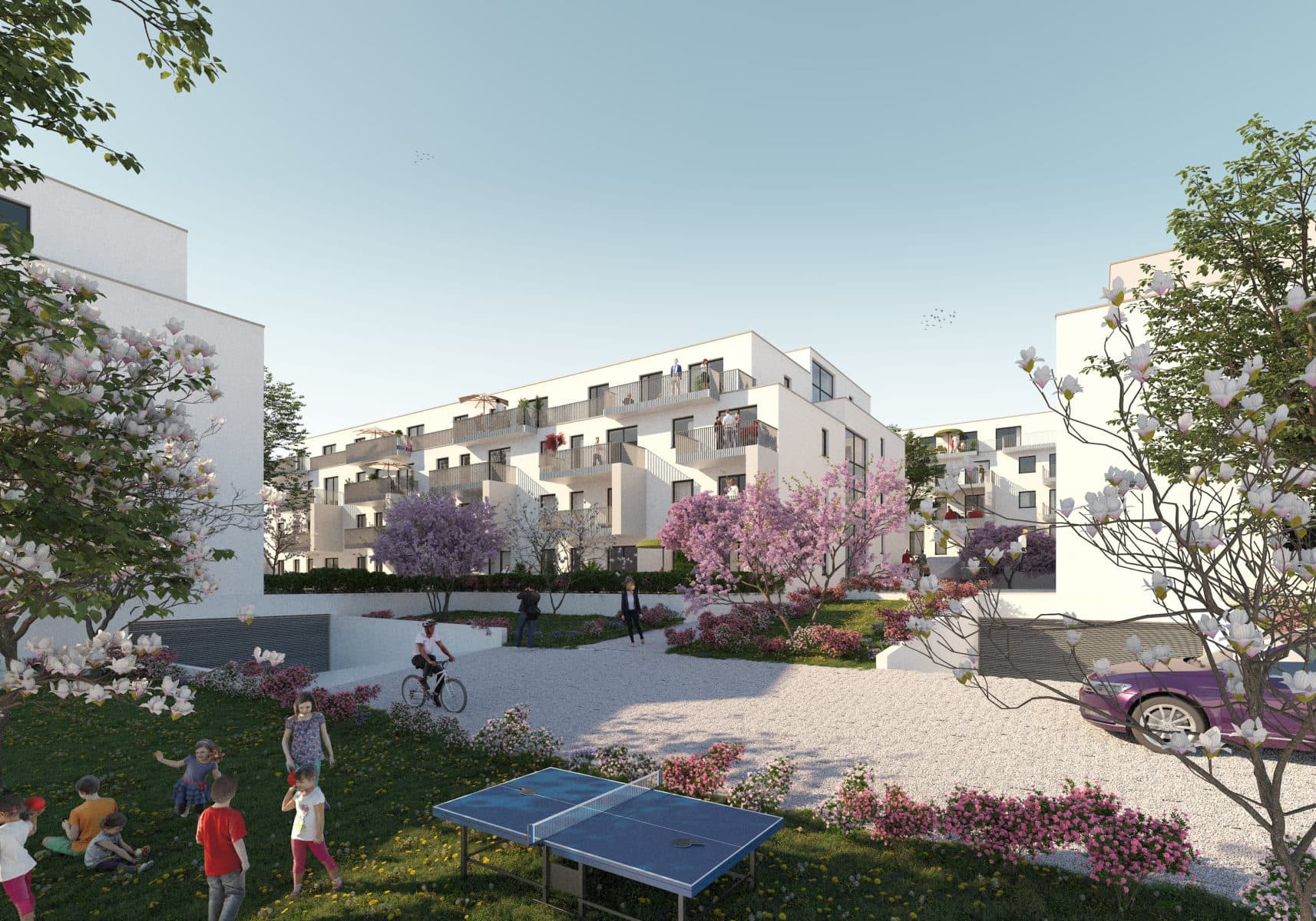 © RUNSER / PRANTL architekten, Passiv Wohnhausanlage, 2000 Stockerau Niederösterreich, Niederösterreich, Österreich, Wettbewerb, 2019, Passiv Wohnhausanlage